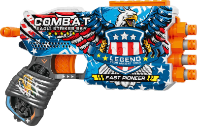 Іграшковий пістолет мех. чотириствольний з м'якими набоями (12 шт.) (Робот) (23 х 14.5см) Іграшковий пістолет мех. чотириствольний з м'якими набоями (12 шт.) (Робот) (23 х 14.5см)