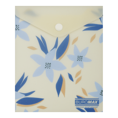 Папка конверт на кнопці ARABESKI, А6, матовий напівпрозорий, пластик, маренго