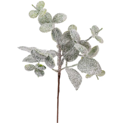 Гілка декоративна Yes! Fun 26см, зелена, засніжена