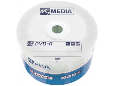 Диск DVD MyMedia DVD-R 4.7GB 16X Wrap MATT SILVER 50шт (69200) ціна за 1шт