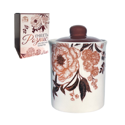 Ємність для сипучих продуктів "Розпис" 740 мл Ємність для сипучих продуктів "Розпис" 740 мл