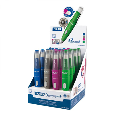 Олівець мех.2В з гумкою 0,7мм, MILAN 18502920 Олівець мех.2В з гумкою 0,7мм, MILAN 18502920