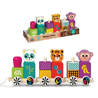 Дерев'яна іграшка Kids hits арт. KH20/021 (12шт) паровозик, короб. 37,8*13*10 см Дерев'яна іграшка Kids hits арт. KH20/021 (12шт) паровозик, короб. 37,8*13*10 см
