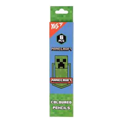 Олівці кольорові Yes 6 кол. "Minecraft. Creeper"