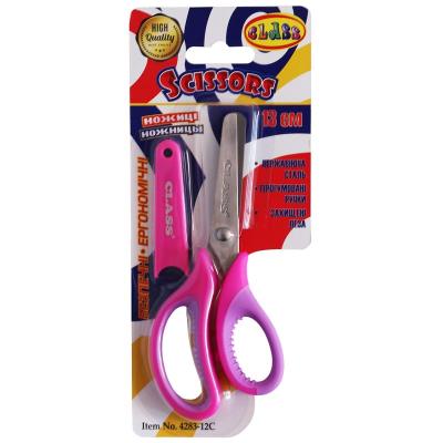 Ножницы детские, 13,3см, эргон., 2х цв. прогум. ручки, с чехлом, розовый, 4283-12С, CLASS (30/360) Ножницы детские, 13,3см, эргон., 2х цв. прогум. ручки, с чехлом, розовый, 4283-12С, CLASS (30/360)