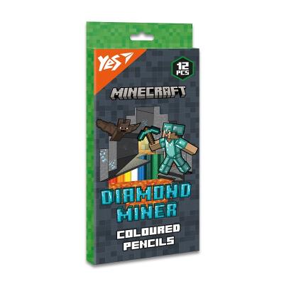 Олівці кольорові Yes 12 кол. "Minecraft. Diamond Miner"