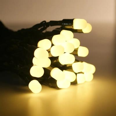 Гірлянда чорний провід круглі лампи, 300 LED, золо