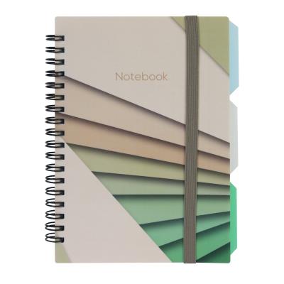 Блокнот "DESIGN 38", B6, пластикова обкл., спіраль, з розділювачами., 100 арк., клітинка