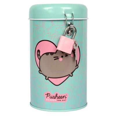 Скарбничка кругла Yes "Pusheen" метал., 13*7,6 см