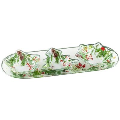 Салатник/Піала VIVA NY SEASON /НАБІР/ 3 штХ10 см+таця 35х12.5 см в уп. (BR350/4)