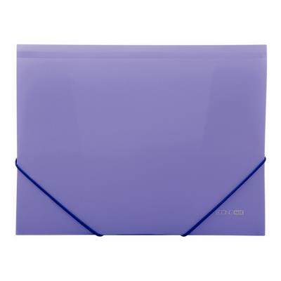 Папка на резинках пластиковая для документов А4, фиолетовая
