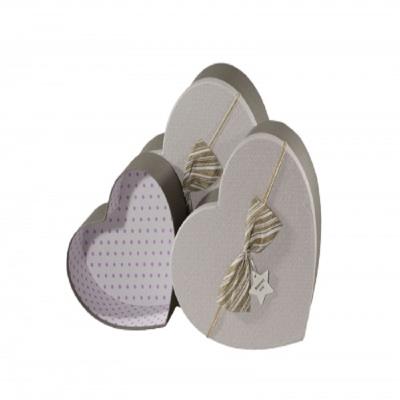 Подарункова коробка серце сіре MS7302-46Q-1/3 Подарункова коробка серце сіре MS7302-46Q-1/3