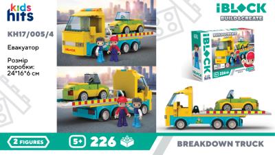 Конструктор Kids hits IBLOCK JUNIOR арт. KH17/005/4 (36шт/2) 226дет., Евакуатор короб. 24*16*6см