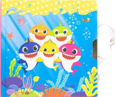 Блокнот дитячий на замочку 135x135mm, 70g, 56 л, Акулята Блокнот дитячий на замочку 135x135mm, 70g, 56 л, Акулята