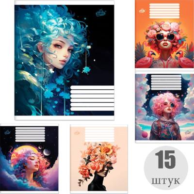 Зошит учнівський 48арк, Brisk, лін., ТВ-14 №2499 Портрети
