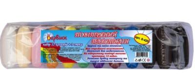 Пластилін повітряний, 12кол. х 7гр. + 3 стеки, 6-420, БАРВ