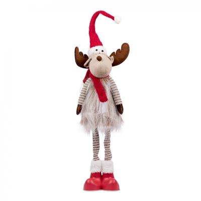 Новорічна м'яка іграшка Novogod'ko «Олень у червоному», 80 см