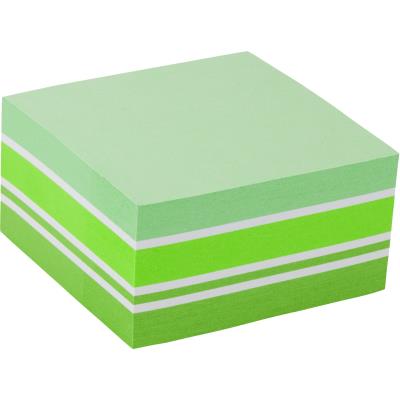 Блок паперу з клейким шаром75x75мм,400арк,паст.ас.зелений, куб. (1/12)