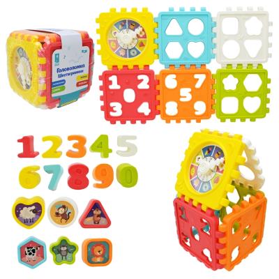 Логіка-сортер арт. PL-724-19 (108шт/2)фігурки-вкладиші, плівка 13,5*13,5*13,5 см