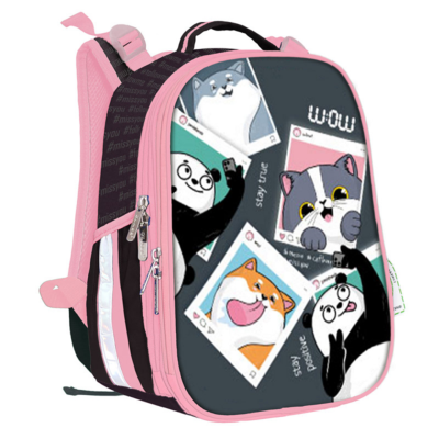ранець SchoolCase Mini 2 відділення, 35х27х16см, поліестер, "Funny friends", 2407C