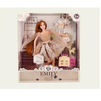 Кукла "Emily" QJ090С с аксессуарами, шарнирная, размер куклы - 29 см, в коробке 28,5*6,5*32,5 см. (1)