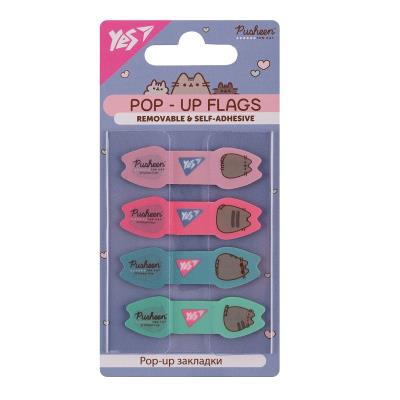 Закладки Pop-up Yes "Pusheen", пластик, 80 шт