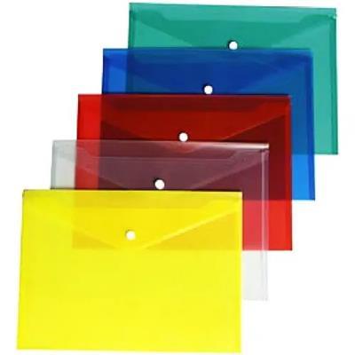 Папка-конверт Knopka, А4 прозора на кнопцi , фактура "глянець", помаранчева 