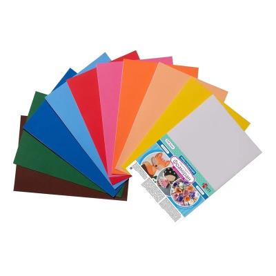Набір Фоаміран ЕВА різнокольорового, з клейовим шаром, 10 кольорів, А4, товщина 1,7 мм