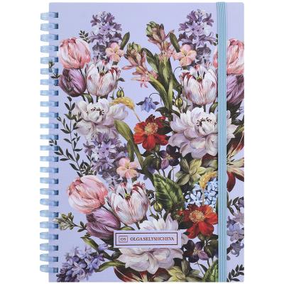 Блокнот на спіралі карт. обк., А5,80 арк,кл.,OS,Spring flow