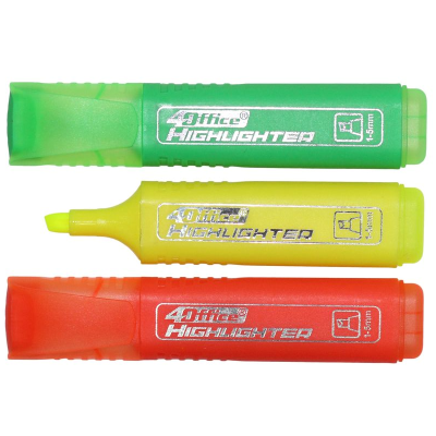 Набір текстових маркерів, 3 шт, 1-5 мм, 4-117-23, 4Office (1/50/400)