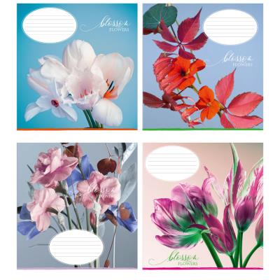 Зошит учнівський повноколірний загальний 36 арк., клітинка. "Квітковий цвіт"