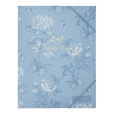 Папка на гумках ARABESKI, А5, матовий напівпрозорий пластик, синьо-сірий