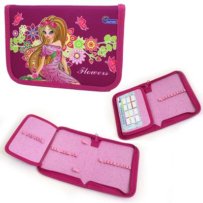 Пенал без наполнения, 1 отделение и 1 отворот. "Girl", внутри цветной фон+роз., JO-19213 Пенал без наполнения, 1 отделение и 1 отворот. "Girl", внутри цветной фон+роз., JO-19213