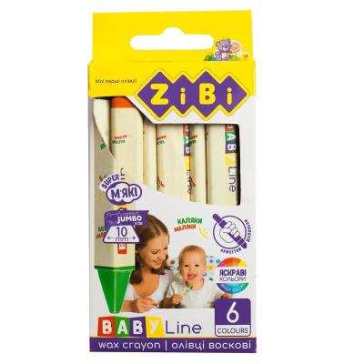 Олівці воскові JUMBO, 6 кольорів, трикутні Олівці воскові JUMBO, 6 кольорів, трикутні