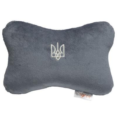 Підголовник - подушка "Тризуб" сірий, Tigres світло-сірий