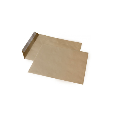 Пакет В4 склеєний з відривною стрічкою, коричневий, щільність 125 г/м2, сторона 40 мм, 10238695 (1/200)