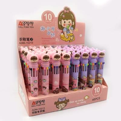 15213 Ручка дитяча багатобарвна автомат Aodemei "Girl" 10кол. 40шт/етик 15213 Ручка дитяча багатобарвна автомат Aodemei "Girl" 10кол. 40шт/етик