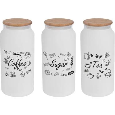 Банка HEREVIN Ice Colour Tea-Coffee-Sugar з дерев. кришкою 1.4 л