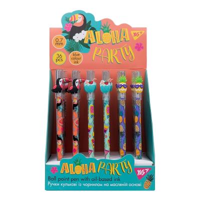 Ручка масляна YES "Aloha Party", 0,7 мм, синяя