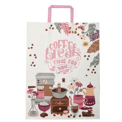 Пакет паперовий з ручками Крафт білий 320х150х420 