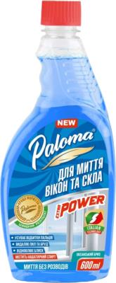 Очисник для миття вікон та скла Нашатир, Paloma 600 мл (12 шт/ящ) запаска