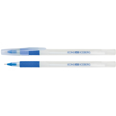 Ручка масляна ECONOMIX ICEBERG 0,7 мм, пише синім (1/50/1000/2000)