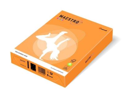 Бумага цветная Maestro Color Neon Neoor, A4, 80г/м2, 500 листов, оранжевый
