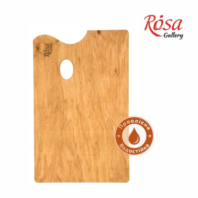 Палітра дерев'яна, під етюдники французького типу, прямокутна, промаслена, 45,5х28,5 см, ROSA Gallery Палітра дерев'яна, під етюдники французького типу, прямокутна, промаслена, 45,5х28,5 см, ROSA Gallery