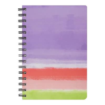 Книга для нотаток COLOUR LINES, А5, 80 арк., клітинка, тв. картонна обкладинка, фіолетова