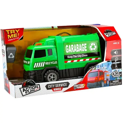 Інерційна машинка зі світловими та звуковими ефектами "Сміттєвоз" (38,5х15х21,1 см)/Kool Speed