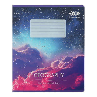 Зошит учнівський шкільний CLOUDS, 36арк., клітинка, географія, KIDS LINE