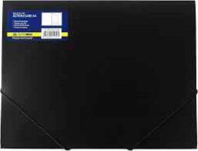 Папка Buromax, А4 на гумках,чорний (1/20/120) Папка Buromax, А4 на гумках,чорний (1/20/120)