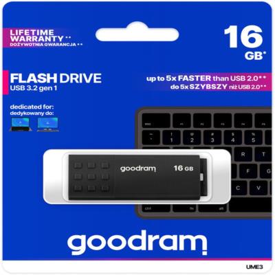 Флеш-накопичувач USB3.2 16Gb GOODRAM UME3 Black (UME3-0160K0R11)