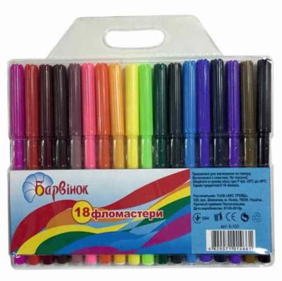 Фломастери Барвінок, 5-103, Веселка, 18 кольорів ("12/144") Фломастери Барвінок, 5-103, Веселка, 18 кольорів ("12/144")